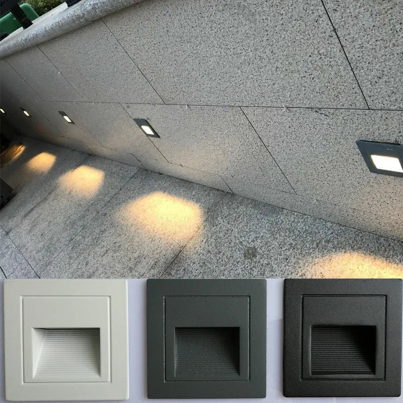 Balizador LED Embutido Escada 5W IP65 Spot Degrau Branco Frio 6000K