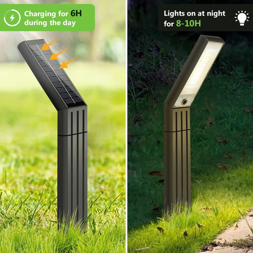 Luminária solar LED IP65 para iluminar muro, quintal e jardim